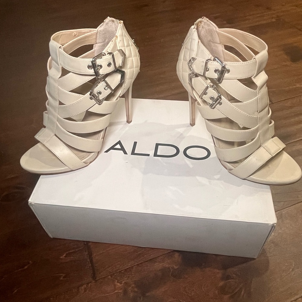Aldo Women's Beige Strappy Heels